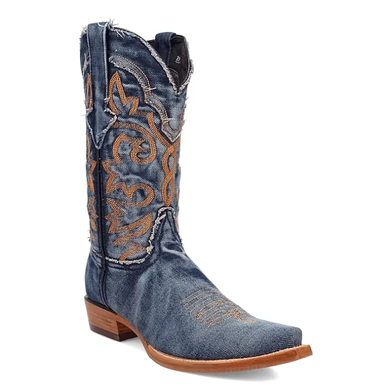 Dingo Mens Big Easy Flat Heel Cowboy Boots