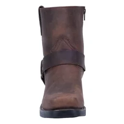 Dingo Mens Block Heel Motorcycle Boots Rev Up