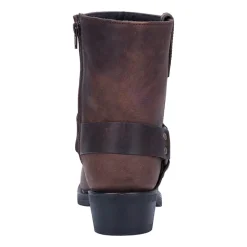 Dingo Mens Block Heel Motorcycle Boots Rev Up
