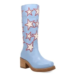 Dingo Womens American Dream Block Heel Cowboy Boots
