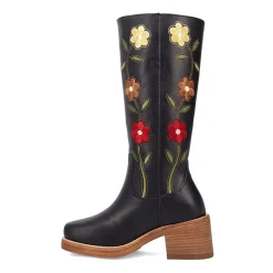 Dingo Womens Bloom Leather Boot Block Heel Cowboy Boots