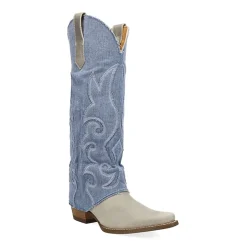 Dingo Womens Blue Jean Baby Block Heel Cowboy Boots