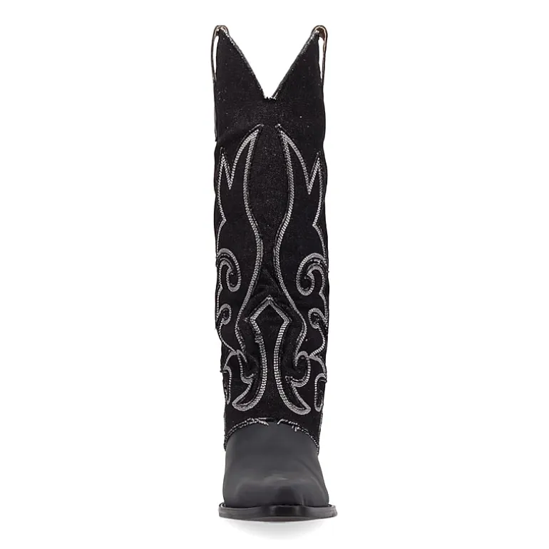 Dingo Womens Blue Jean Baby Block Heel Cowboy Boots