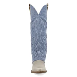 Dingo Womens Blue Jean Baby Block Heel Cowboy Boots