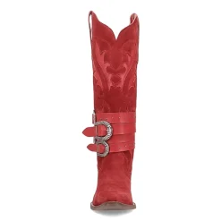Dingo Womens Buck Wild Suede Leather Boot Block Heel Cowboy Boots