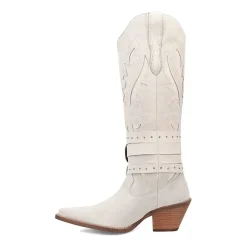 Dingo Womens Buck Wild Suede Leather Boot Block Heel Cowboy Boots