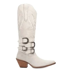 Dingo Womens Buck Wild Suede Leather Boot Block Heel Cowboy Boots