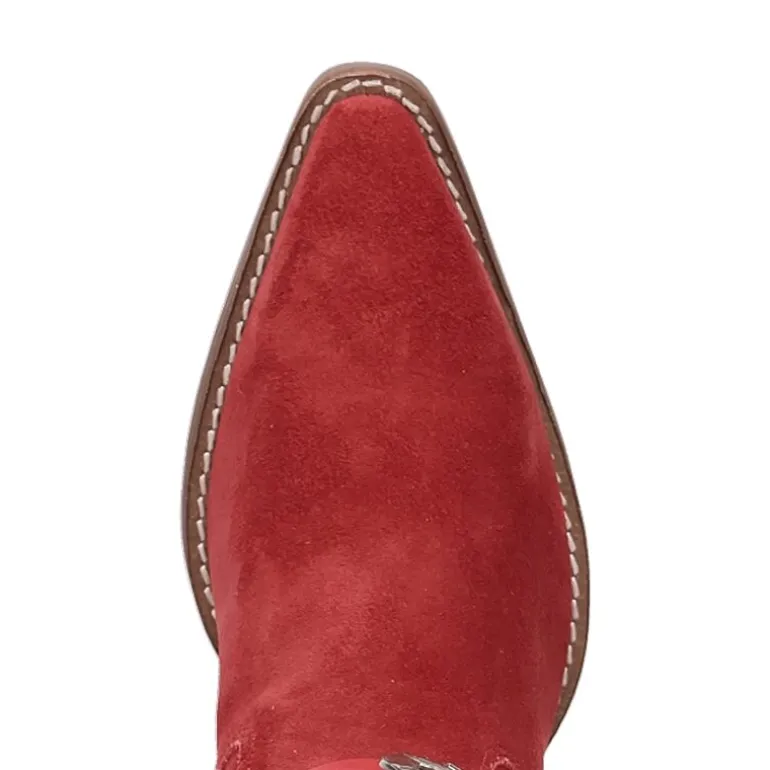 Dingo Womens Buck Wild Suede Leather Boot Block Heel Cowboy Boots