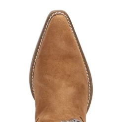 Dingo Womens Buck Wild Suede Leather Boot Block Heel Cowboy Boots