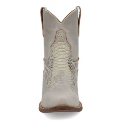 Dingo Womens Cobra Kiss Leather Bootie Block Heel Cowboy Boots