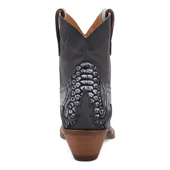 Dingo Womens Cobra Kiss Leather Bootie Block Heel Cowboy Boots