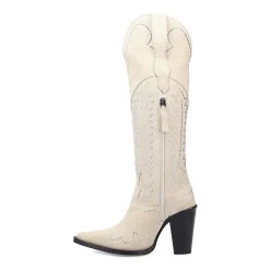 Dingo Womens Double Take Suede Leather Boot Stacked Heel Cowboy Boots