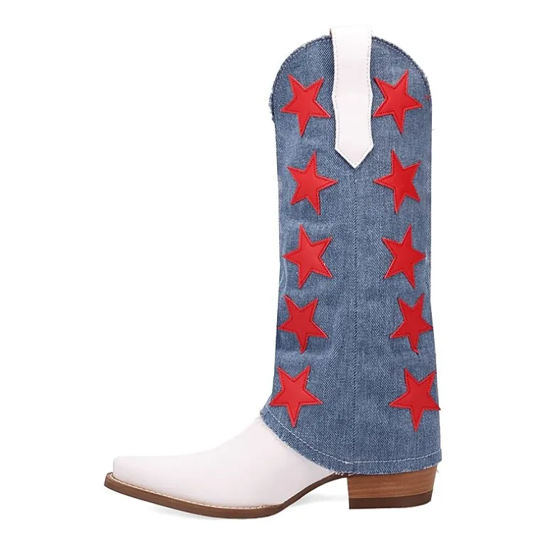 Dingo Womens Glory Days Block Heel Cowboy Boots
