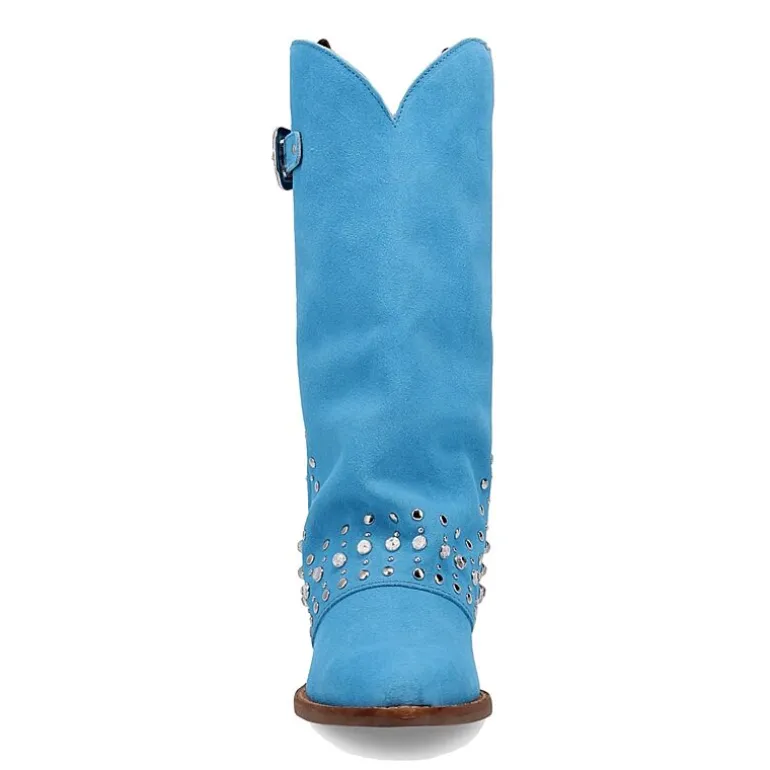 Dingo Womens Howdy Honey Suede Leather Boot Block Heel Cowboy Boots