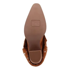 Dingo Womens Howdy Honey Suede Leather Boot Block Heel Cowboy Boots