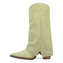Dingo Womens Howdy Honey Suede Leather Boot Block Heel Cowboy Boots