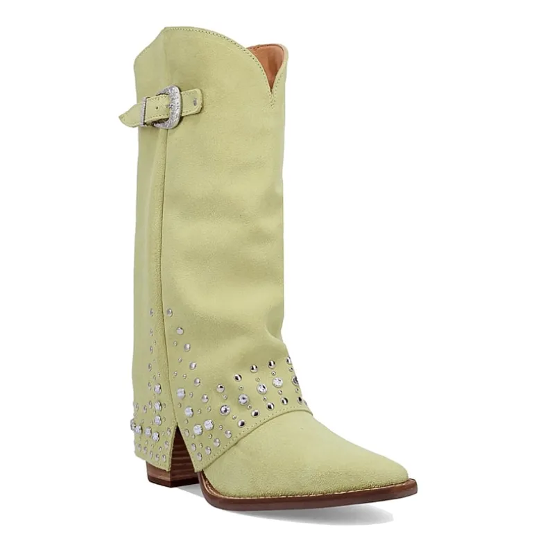 Dingo Womens Howdy Honey Suede Leather Boot Block Heel Cowboy Boots