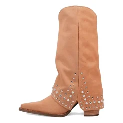 Dingo Womens Howdy Honey Suede Leather Boot Block Heel Cowboy Boots
