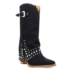 Dingo Womens Howdy Honey Suede Leather Boot Block Heel Cowboy Boots