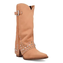 Dingo Womens Howdy Honey Suede Leather Boot Block Heel Cowboy Boots