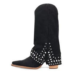 Dingo Womens Howdy Honey Suede Leather Boot Block Heel Cowboy Boots