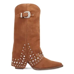 Dingo Womens Howdy Honey Suede Leather Boot Block Heel Cowboy Boots