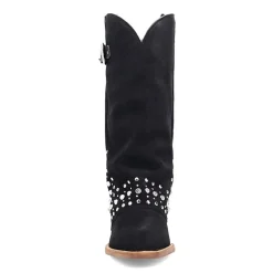 Dingo Womens Howdy Honey Suede Leather Boot Block Heel Cowboy Boots