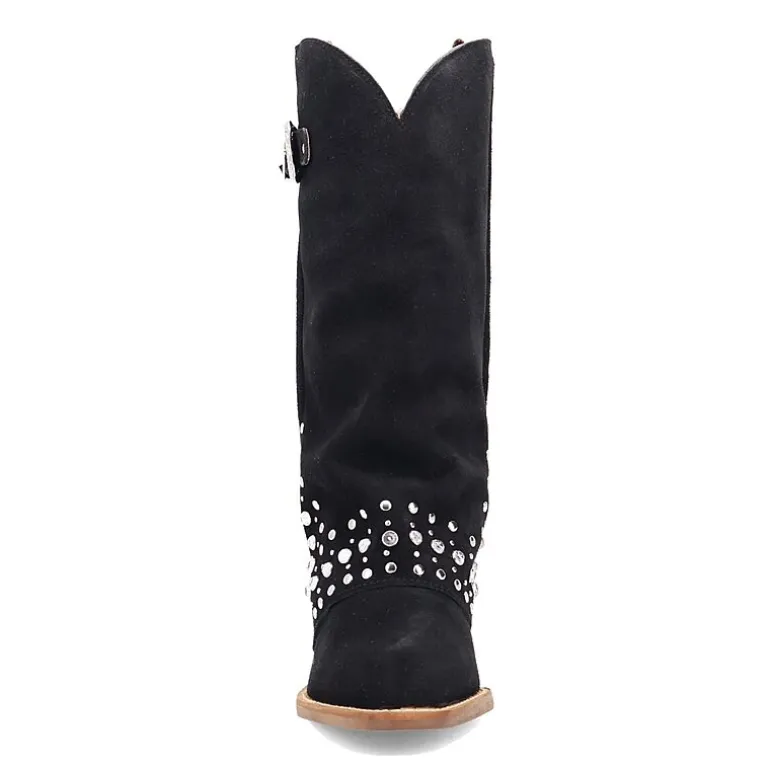 Dingo Womens Howdy Honey Suede Leather Boot Block Heel Cowboy Boots
