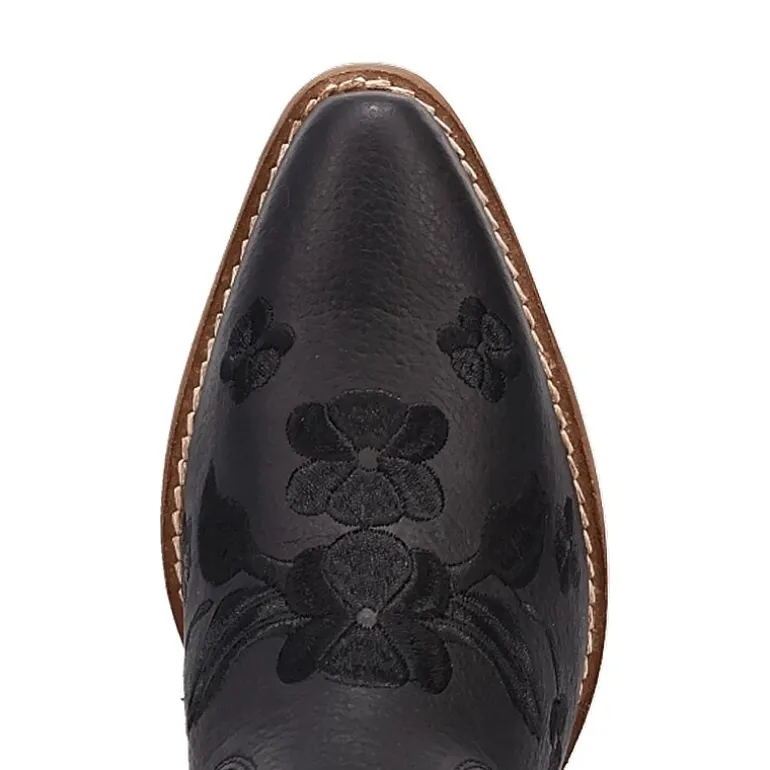 Dingo Womens Love Bug Leather Stacked Heel Cowboy Boots