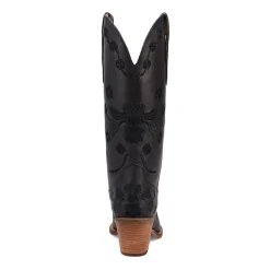 Dingo Womens Love Bug Leather Stacked Heel Cowboy Boots