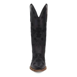 Dingo Womens Love Bug Leather Stacked Heel Cowboy Boots