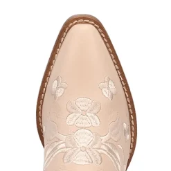 Dingo Womens Love Bug Leather Stacked Heel Cowboy Boots