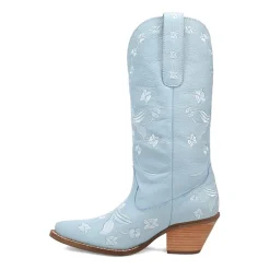 Dingo Womens Love Bug Leather Stacked Heel Cowboy Boots