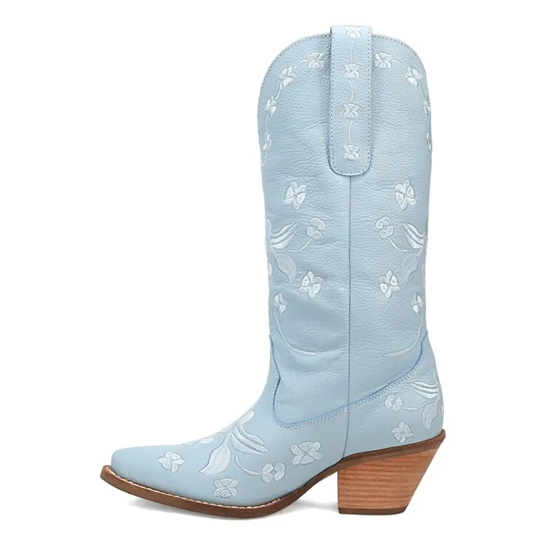 Dingo Womens Love Bug Leather Stacked Heel Cowboy Boots