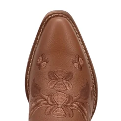 Dingo Womens Love Bug Leather Stacked Heel Cowboy Boots