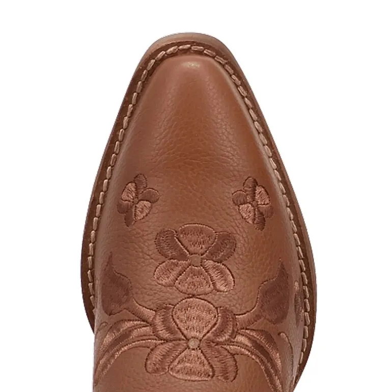 Dingo Womens Love Bug Leather Stacked Heel Cowboy Boots