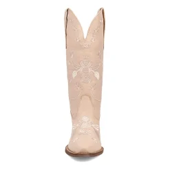 Dingo Womens Love Bug Leather Stacked Heel Cowboy Boots