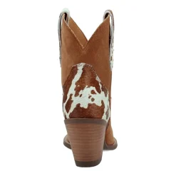 Dingo Womens Texas Charm Suede Leather Bootie Block Heel Cowboy Boots