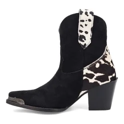 Dingo Womens Texas Charm Suede Leather Bootie Block Heel Cowboy Boots
