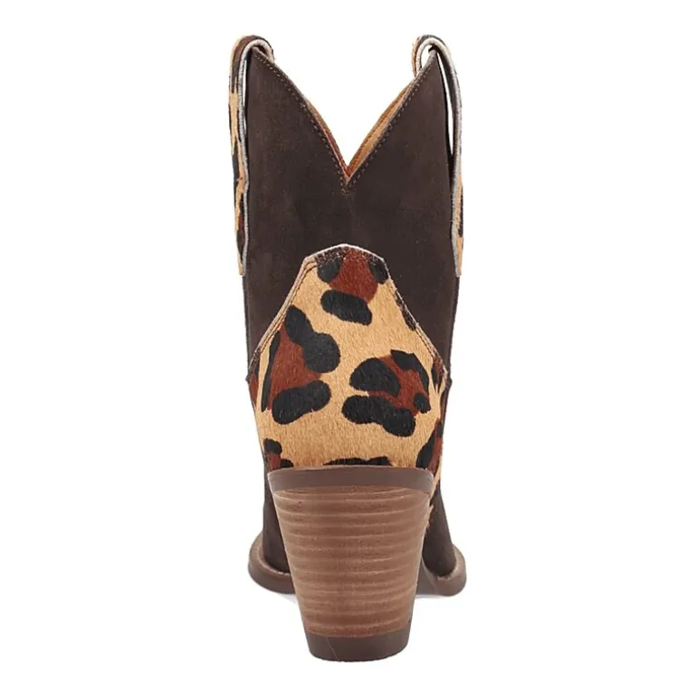 Dingo Womens Texas Charm Suede Leather Bootie Block Heel Cowboy Boots