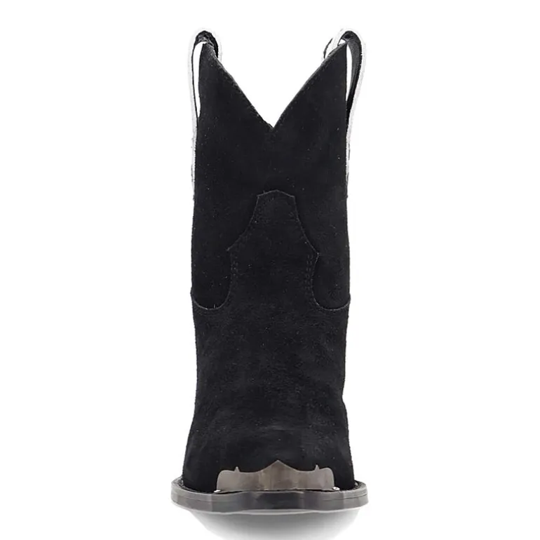 Dingo Womens Texas Charm Suede Leather Bootie Block Heel Cowboy Boots