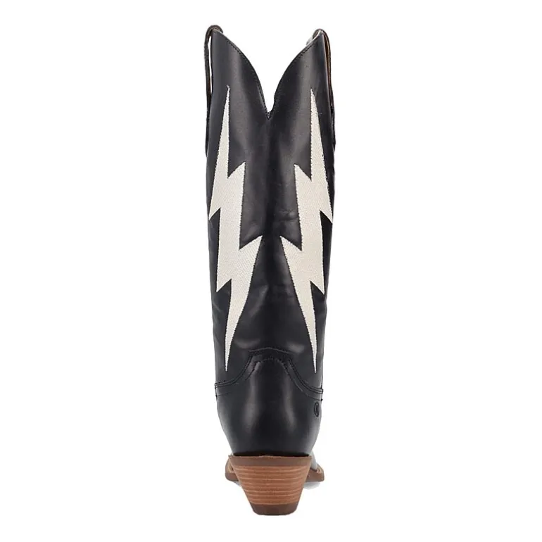 Dingo Womens Thunderbolt Leather Boot Block Heel Cowboy Boots