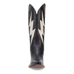 Dingo Womens Thunderbolt Leather Boot Block Heel Cowboy Boots