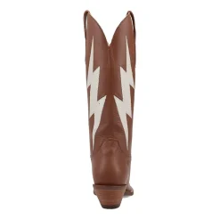 Dingo Womens Thunderbolt Leather Boot Block Heel Cowboy Boots