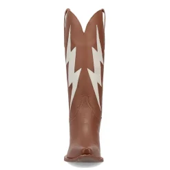 Dingo Womens Thunderbolt Leather Boot Block Heel Cowboy Boots