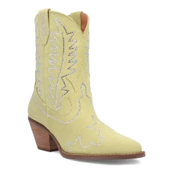 Dingo Womens Tiny Pony Suede Leather Bootie Block Heel Cowboy Boots