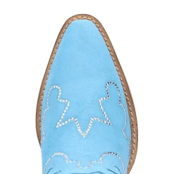 Dingo Womens Tiny Pony Suede Leather Bootie Block Heel Cowboy Boots