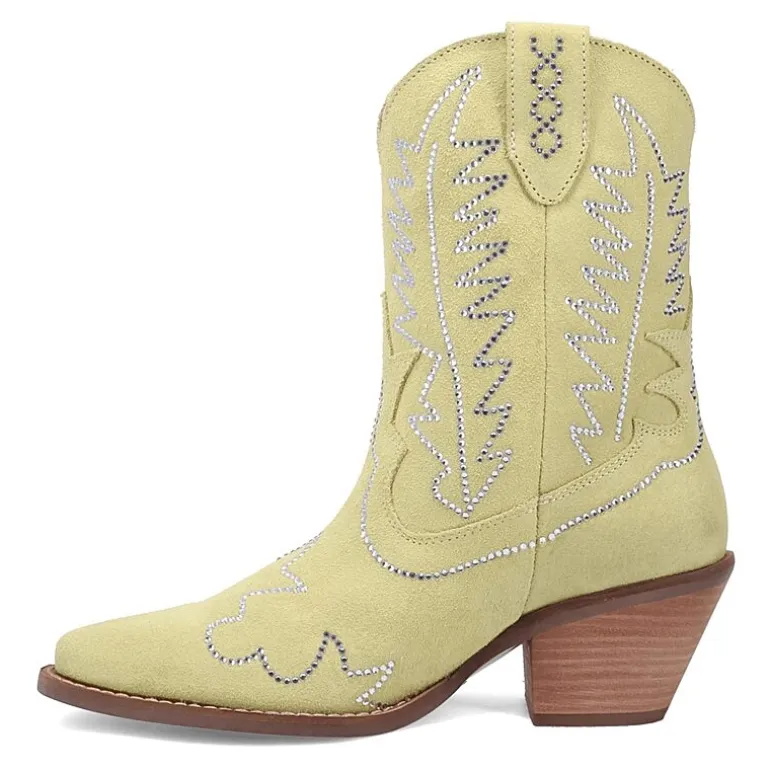 Dingo Womens Tiny Pony Suede Leather Bootie Block Heel Cowboy Boots