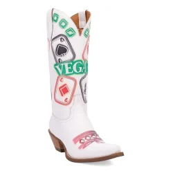 Dingo Womens Vegas Leather Boot Block Heel Cowboy Boots
