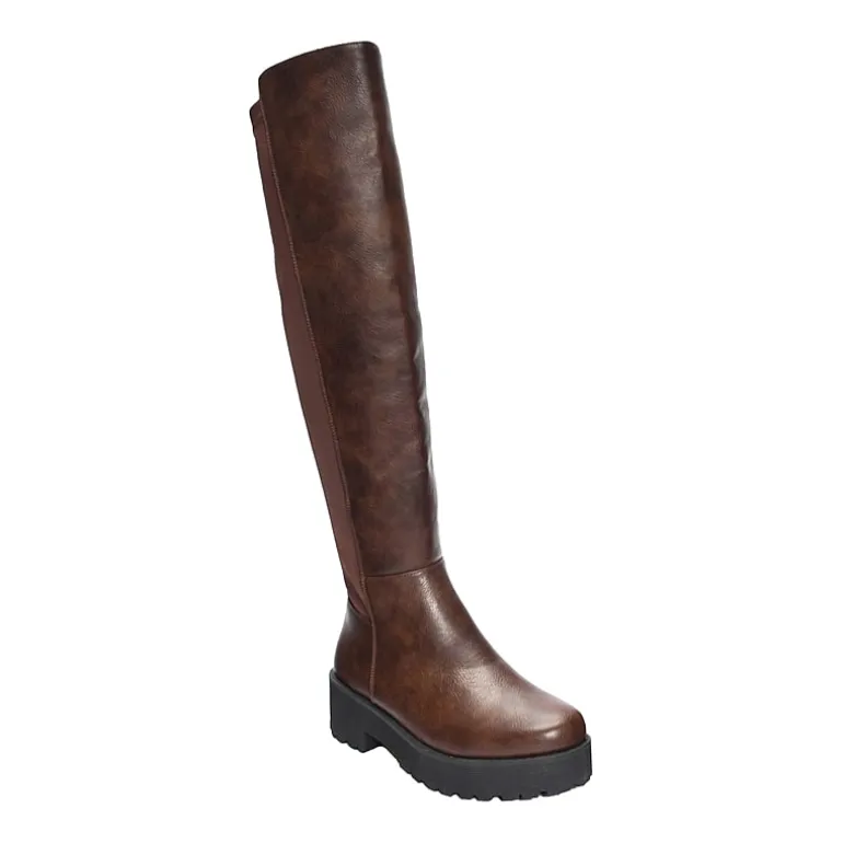 Dirty Laundry Womens Maybellene Chunky Heel Over the Knee Boots